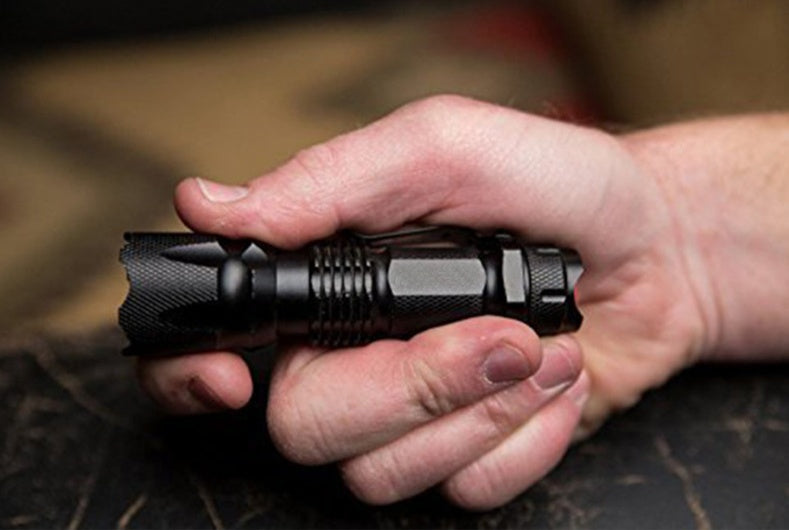 LED Mini Telescopic Zoom Rechargeable Flashlight