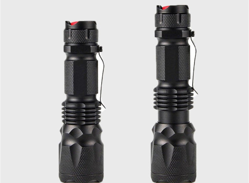 LED Mini Telescopic Zoom Rechargeable Flashlight