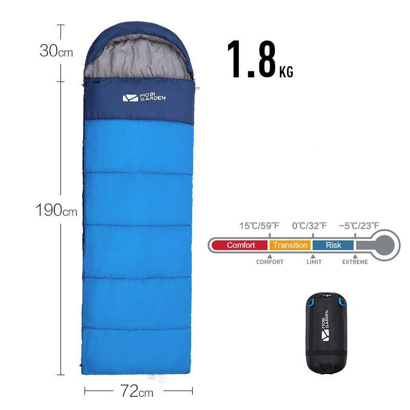 Thickened Mummy-Style Outdoor Sleeping Bag for Winter Camping