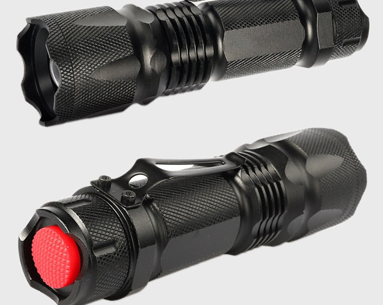 LED Mini Telescopic Zoom Rechargeable Flashlight