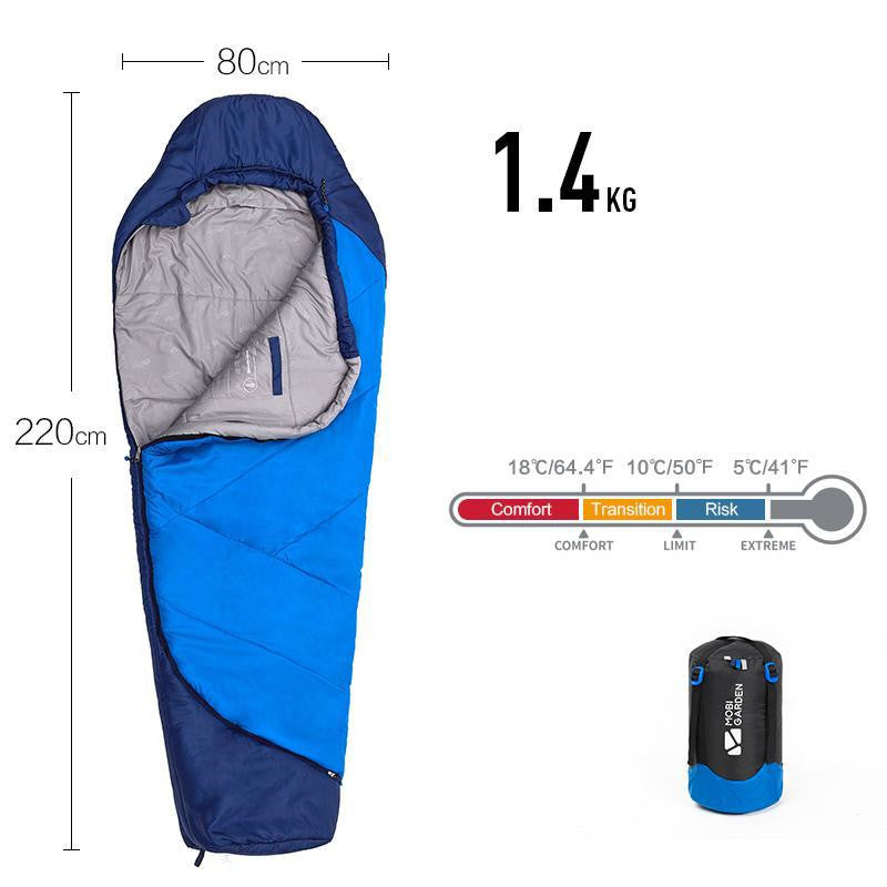 Thickened Mummy-Style Outdoor Sleeping Bag for Winter Camping