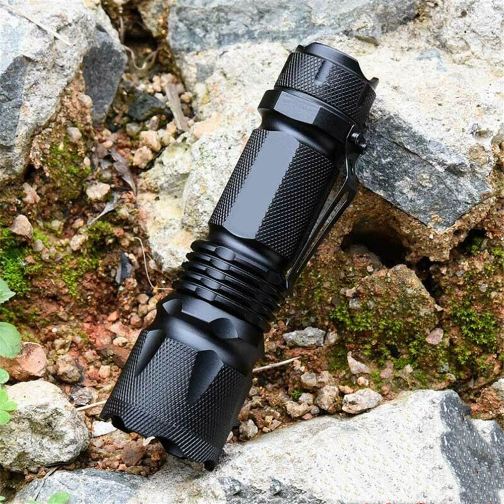 LED Mini Telescopic Zoom Rechargeable Flashlight