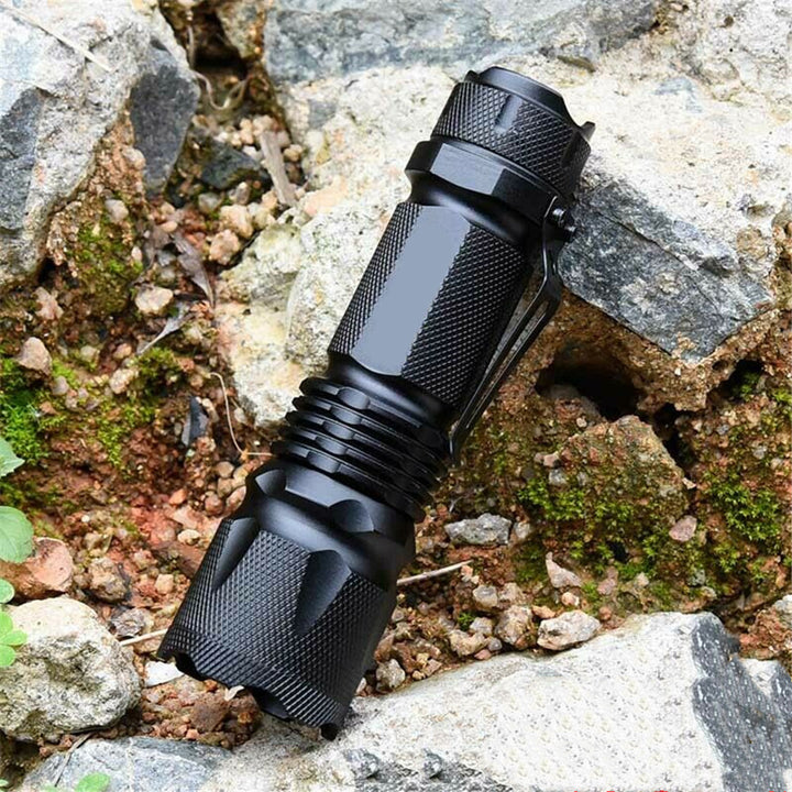 LED Mini Telescopic Zoom Rechargeable Flashlight