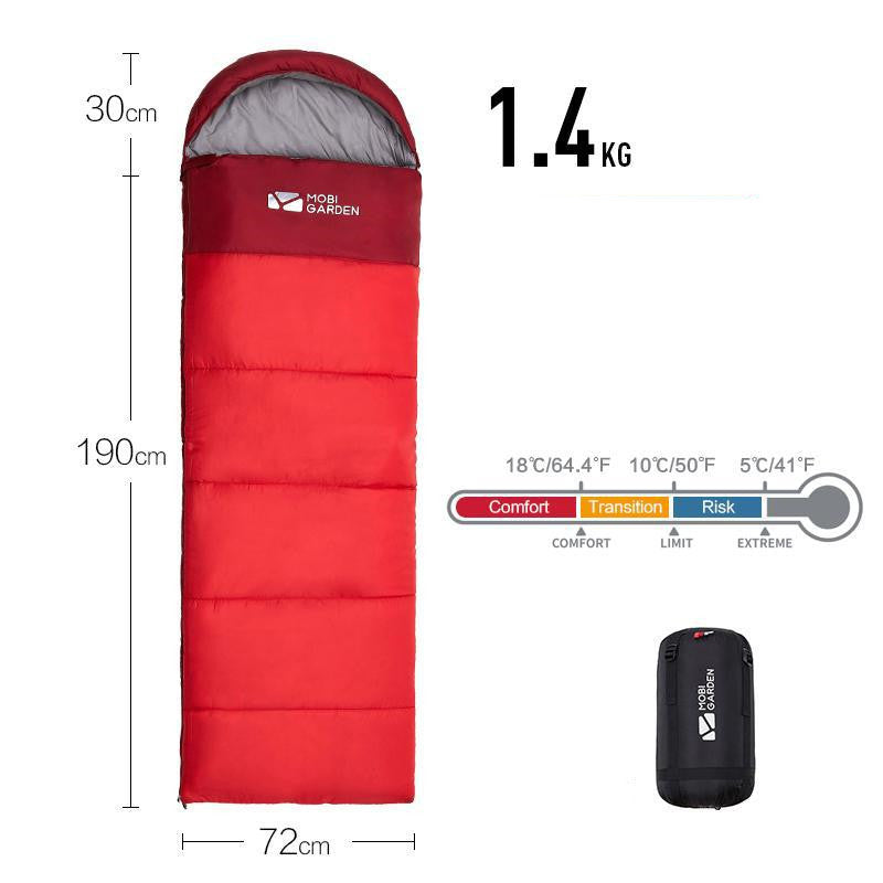 Thickened Mummy-Style Outdoor Sleeping Bag for Winter Camping