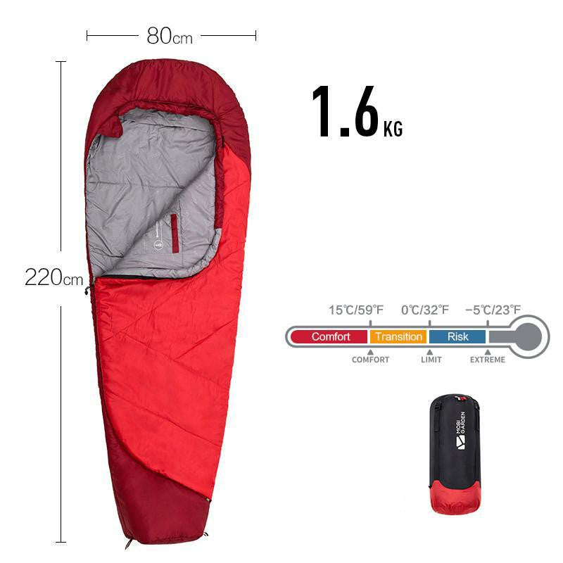 Thickened Mummy-Style Outdoor Sleeping Bag for Winter Camping