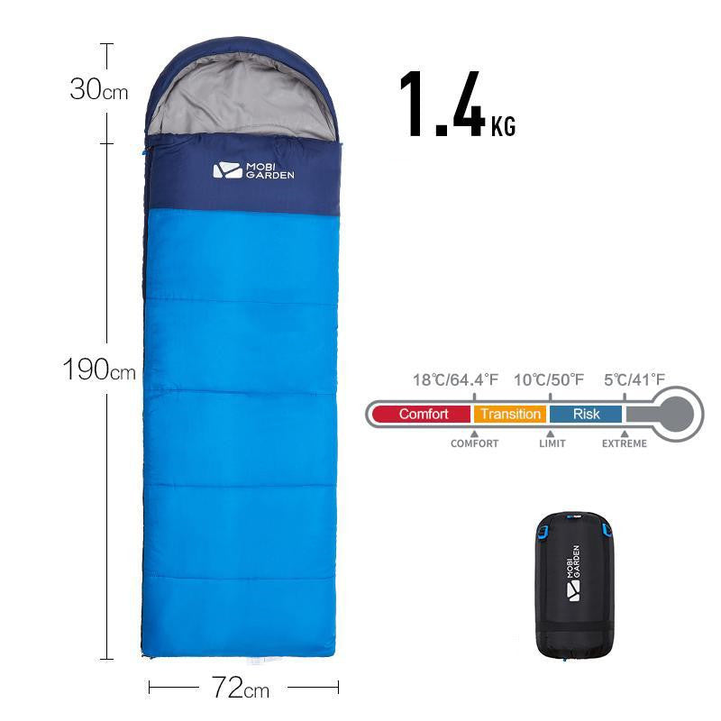 Thickened Mummy-Style Outdoor Sleeping Bag for Winter Camping